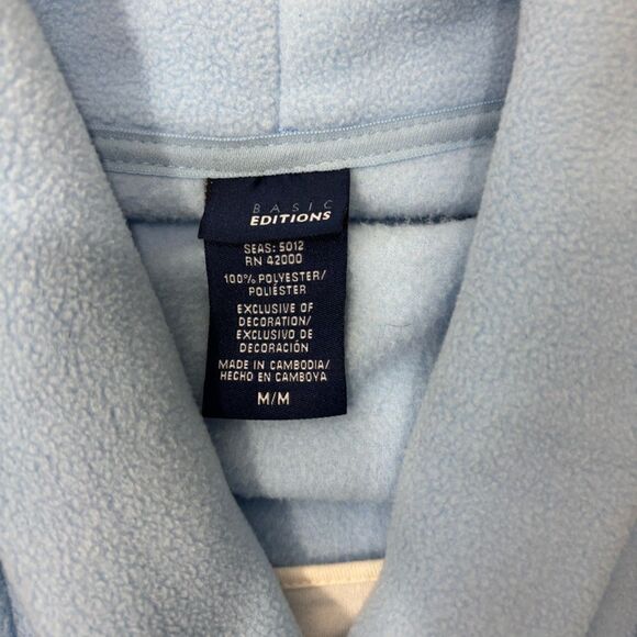 ‼️final must bundle‼️ Basic Editions Plush Pullover Shawl Collar Blue - Picture 4 of 5